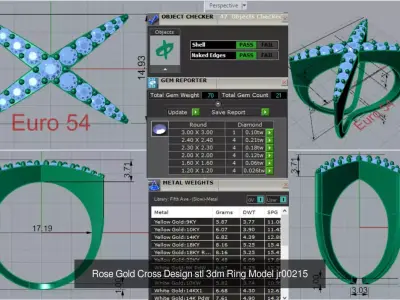 Artistic Stirrups and Cross Shape stl 3d ring Collection 3D Model Pack
