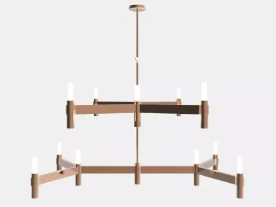 Chandelier-crossing stick shape 3D model
