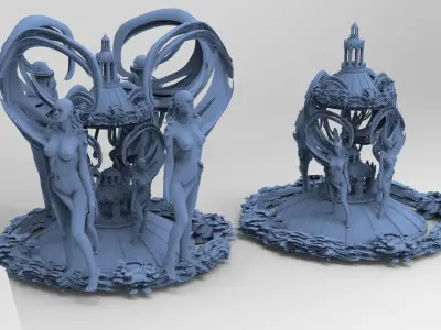 Art Deco Sun Global towers collection 1 3D model