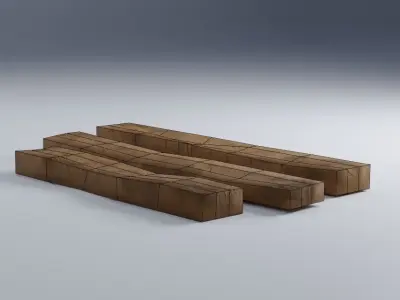 Wood Planks LowPoly PBR Free 3D model