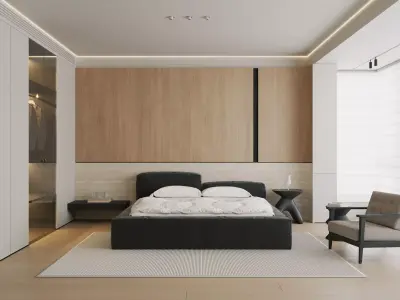 Minimalist Modern Bedroom 63 3D model