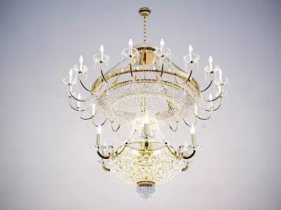  lyustra chandelier classic ready to use   Low-poly 3D model