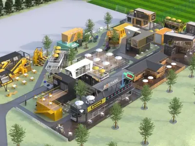 Urban Container Park 3D model