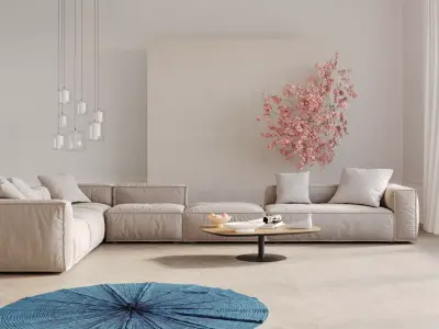 Contemporary Living Room 03 3D model