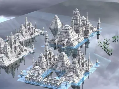 Ancient Egypt Kit bash Nile Full collection 1 3D model