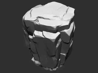 3D Mountain rock Zbrush sculpt 3D model