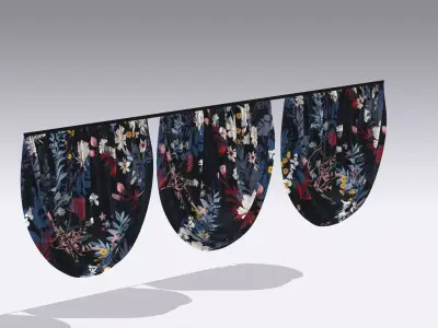 Curtain Low-poly 3D model