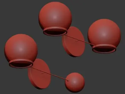 CONTRAPESSO LED DOUBLE SCONCE 3D model