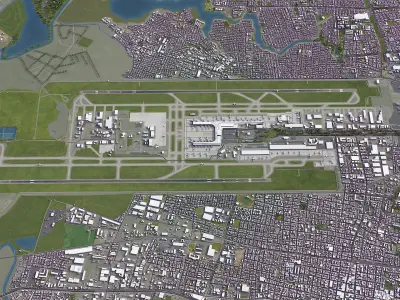 Bogota -  El Dorado Airport - BOG Low-poly 3D model