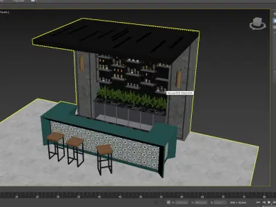 Restaurant Bar 10 3D model