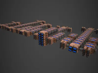 Modular Spaceship Five 3D model
