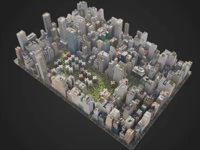 City R1 MAYA Low-poly 3D model