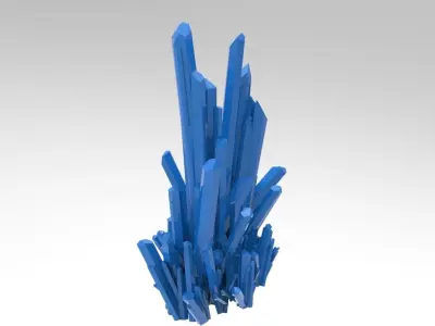 Crystal Lamp sci fi Shard 3 3D model