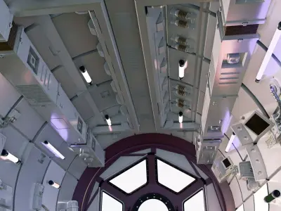 Sci-Fi Space Station Observation Deck M1 3D model