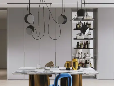 apartment interior scenes      3D model 15