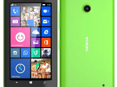 Nokia Lumia 630 bright green 3D model