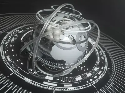 Globe 3D animation set 3D model