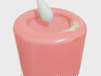 Cozy Ambient Candle with Flickering Flame Texture