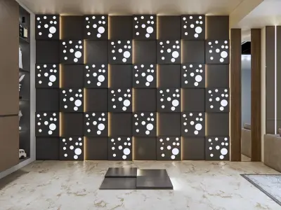 Wall decorative light 3d panel  Free 3D model