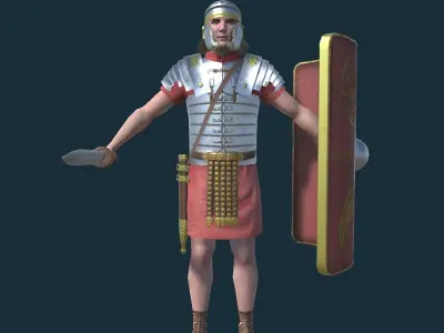 Septimus roman legionnaire game model Low-poly 3D model