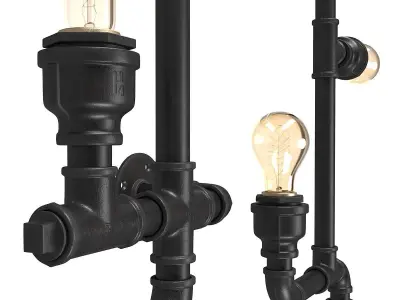 Ideal Lux Plumber PL8 Nero 3D model