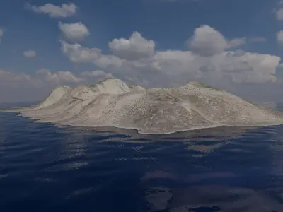 Greek island 3D model