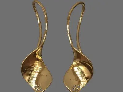 Light fashion earrings 3D print model