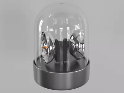 Warning Light PBR 4 Low-poly 3D model