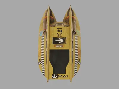 Coruscant Air Taxi Speeder - Star Wars Low-poly 3D model