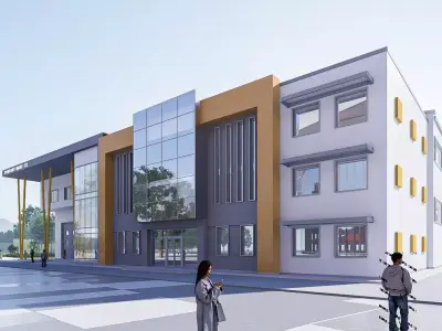 warehouse Low-poly 3D model