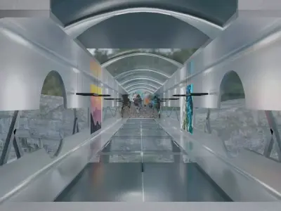 Open Concept Interior and Design in 3D Visualization Low-poly 3D model