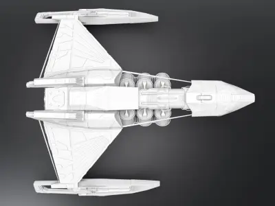 Klingon D5 Tanker Scale model 3D print model