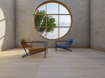Arm Chair Low-poly 3D model get