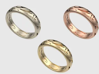 Intricate Carved Artisan Band JDBCo 3D print model