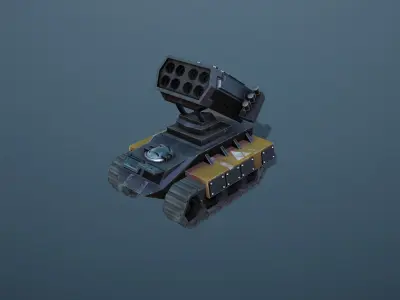 Modular Stylized Tanks Pack Low-poly 3D model
