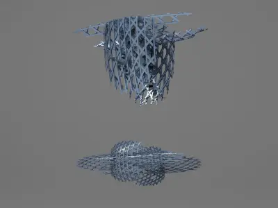 Diamond Cyberpunk Boss Radio tower 5  3D model