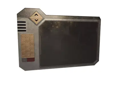 Sci-fi Touchpad 6 Low-poly 3D model