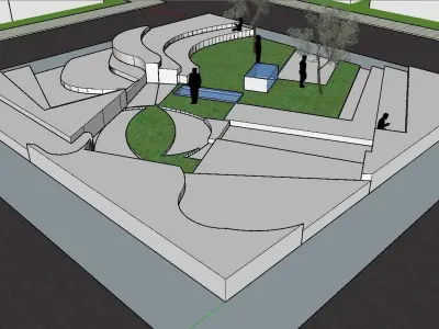 Symbolic public place 3D model