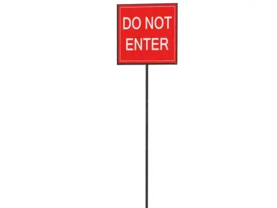Do not enter sign Free low-poly 3D model