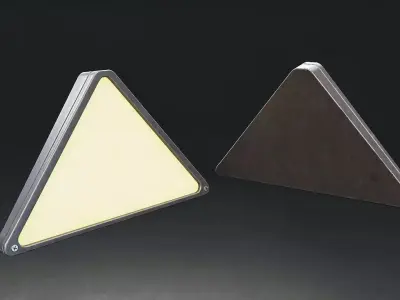Triangular LED Wall Light Low-poly 3D model