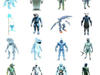 Aquatic Warriors and Sea Guardians Collection 3D print model