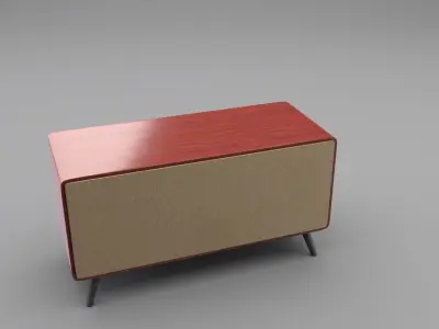 nightstand sideboard with doors and drawers 3D model