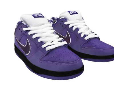 Concepts x Nike Air Jordan 1 low SB Dunk Low Pro OG QS Purple 3D model