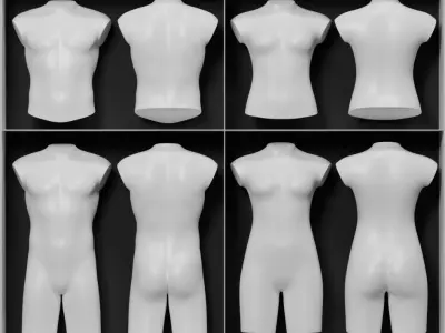 Tattoo Artist Torso Pack 3D model