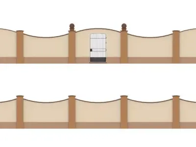 Modular walls 3D model