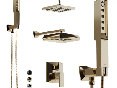 Brizo Collection Set Shower Low-poly 3D model