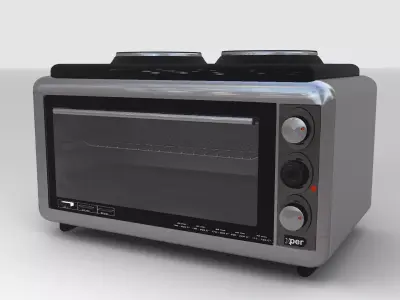 cooker toaster oven 3D model