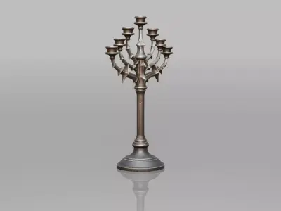 Candle Holder Ritual Low-poly 3D model