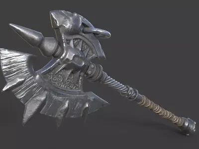 Warrior  Axe Low-poly 3D model