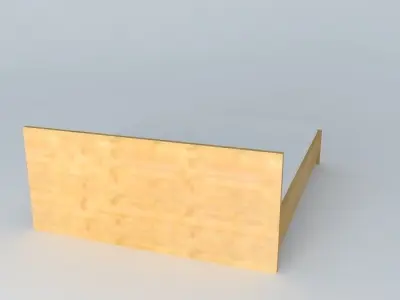 Bed DOORS HLOZ 160 BRW Milano Oak 3D model